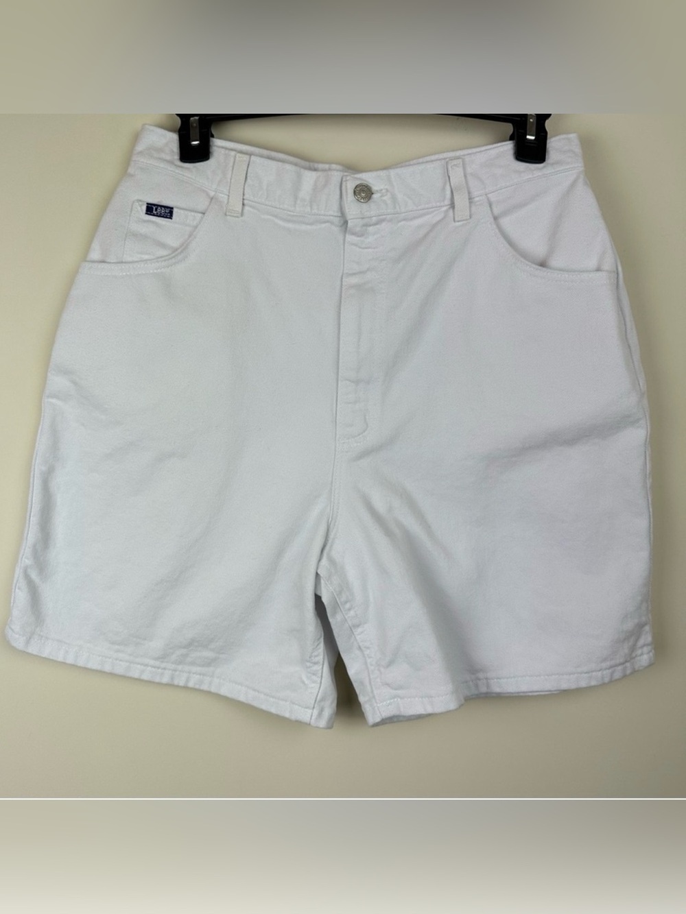 Vintage Lee White High Waisted Bermuda Dad Shorts Size 18